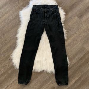 Hudson black stretch skinny jeans